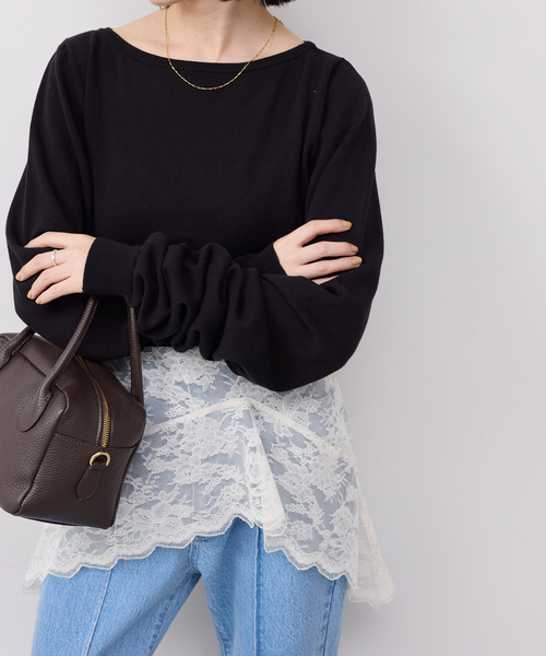 SLOBE IENA（スローブイエナ）の「レースペプラムキャミソール（キャミソール・レディース・グリーン/アイボリー・FREE）」の17枚目の写真