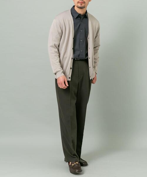 URBAN RESEARCH ROSSO MEN（アーバンリサーチロッソメン）の「『WEB限定』シルク混ベーシックカーディガン（カーディガン/ボレロ・メンズ・グレー系その他/ブラウン/ブルー系その他・LARGE/MEDIUM）」の16枚目の写真