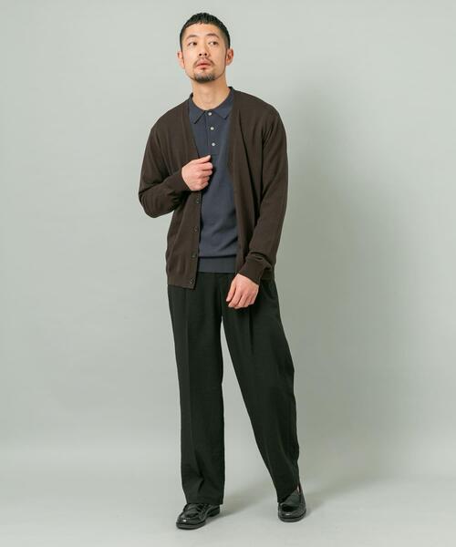 URBAN RESEARCH ROSSO MEN（アーバンリサーチロッソメン）の「『WEB限定』シルク混ベーシックカーディガン（カーディガン/ボレロ・メンズ・グレー系その他/ブラウン/ブルー系その他・LARGE/MEDIUM）」の7枚目の写真