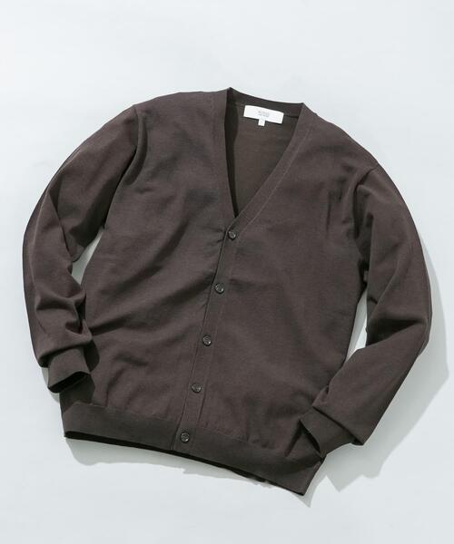 URBAN RESEARCH ROSSO MEN（アーバンリサーチロッソメン）の「『WEB限定』シルク混ベーシックカーディガン（カーディガン/ボレロ・メンズ・グレー系その他/ブラウン/ブルー系その他・LARGE/MEDIUM）」の8枚目の写真