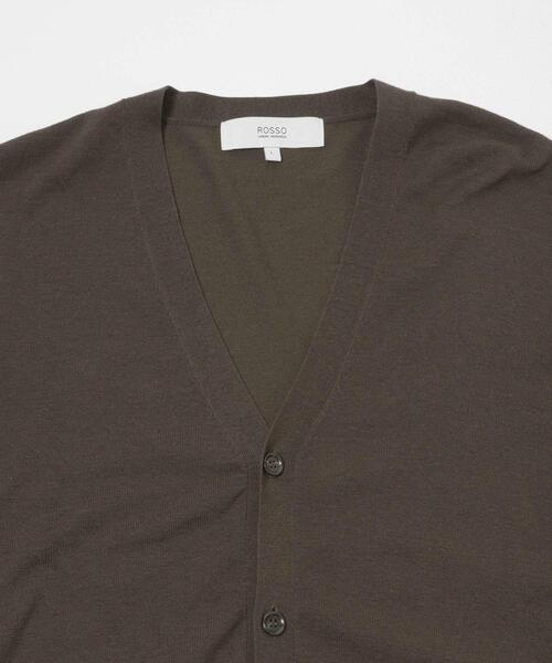 URBAN RESEARCH ROSSO MEN（アーバンリサーチロッソメン）の「『WEB限定』シルク混ベーシックカーディガン（カーディガン/ボレロ・メンズ・グレー系その他/ブラウン/ブルー系その他・LARGE/MEDIUM）」の10枚目の写真