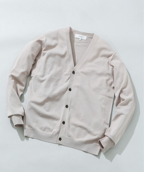 URBAN RESEARCH ROSSO MEN(アーバンリサーチロッソメン)の「シルク混ベーシックカーディガン(カーディガン/ボレロ・メンズ・グレー系その他/ブラウン/ブルー系その他・LARGE/MEDIUM)」の2枚目の写真