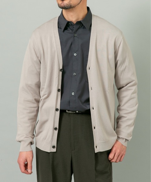 URBAN RESEARCH ROSSO MEN(アーバンリサーチロッソメン)の「シルク混ベーシックカーディガン(カーディガン/ボレロ・メンズ・グレー系その他/ブラウン/ブルー系その他・LARGE/MEDIUM)」の7枚目の写真
