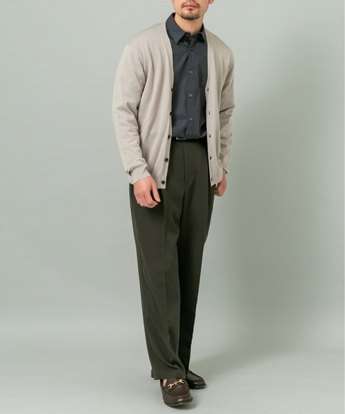 URBAN RESEARCH ROSSO MEN(アーバンリサーチロッソメン)の「シルク混ベーシックカーディガン(カーディガン/ボレロ・メンズ・グレー系その他/ブラウン/ブルー系その他・LARGE/MEDIUM)」の8枚目の写真