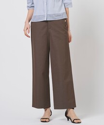 麻シェルドライ ワイド ストレート パンツ