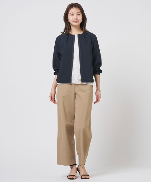 J.PRESS（ジェイプレス）の「麻シェルドライ ワイド ストレート パンツ（その他パンツ・レディース・ネイビー系/ダークブラウン系/黄土色系・T13/T15/T17）」の13枚目の写真