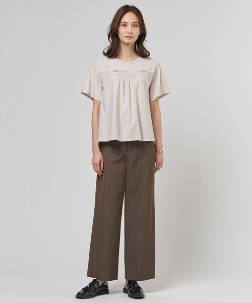 J.PRESS（ジェイプレス）の「麻シェルドライ ワイド ストレート パンツ（その他パンツ・レディース・ネイビー系/ダークブラウン系/黄土色系・T13/T15/T17）」の16枚目の写真