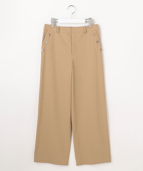 J.PRESS(ジェイプレス)の「麻シェルドライ ワイド ストレート パンツ(その他パンツ・レディース・ネイビー系/ダークブラウン系/黄土色系/アイボリー系・T13/T15/T17)」の6枚目の写真