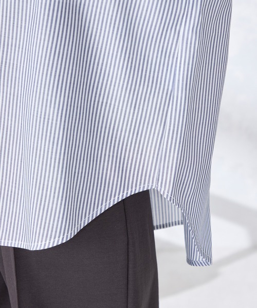 GALLORIA（ギャローリア）の「ストライプシャツ（シャツ/ブラウス・レディース・ライトブルー/ネイビー・L/LL/M/S）」の10枚目の写真