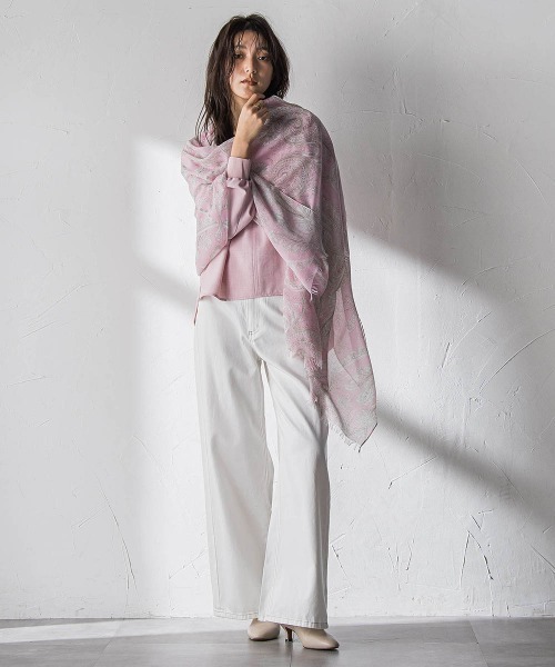 MAYSON GREY（メイソングレイ）の「デニムワイドパンツ≪洗濯機で洗える≫（デニムパンツ・レディース・ブルー/ホワイト・M/S）」の8枚目の写真