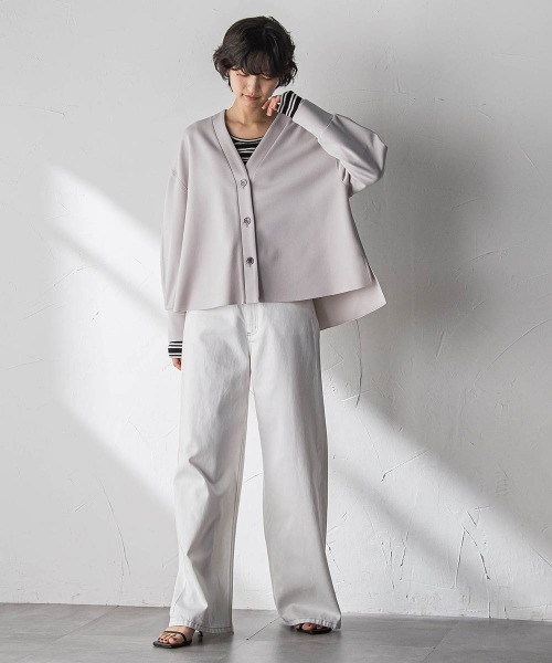 MAYSON GREY（メイソングレイ）の「デニムワイドパンツ≪洗濯機で洗える≫（デニムパンツ・レディース・ブルー/ホワイト・M/S）」の11枚目の写真