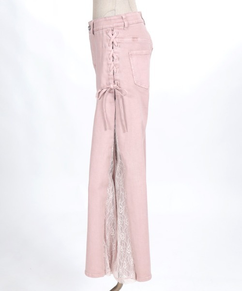 axes femme(アクシーズファム)の「サイドレース×リボンパンツ(その他パンツ・レディース・グレー/ピンク/ケミカルウォッシュ・FREE)」の8枚目の写真