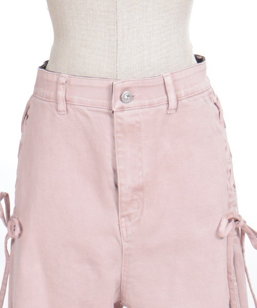 axes femme(アクシーズファム)の「サイドレース×リボンパンツ(その他パンツ・レディース・グレー/ピンク/ケミカルウォッシュ・FREE)」の12枚目の写真