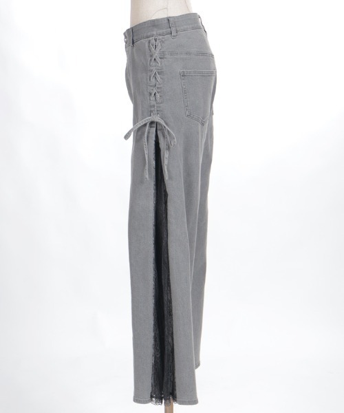 axes femme(アクシーズファム)の「サイドレース×リボンパンツ(その他パンツ・レディース・グレー/ピンク/ケミカルウォッシュ・FREE)」の15枚目の写真