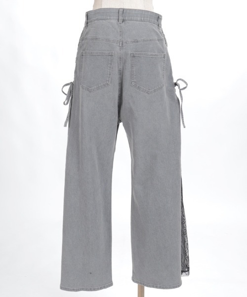 axes femme(アクシーズファム)の「サイドレース×リボンパンツ(その他パンツ・レディース・グレー/ピンク/ケミカルウォッシュ・FREE)」の16枚目の写真