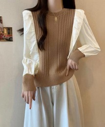 ミニケーブルドッキング ニットフリル付き
