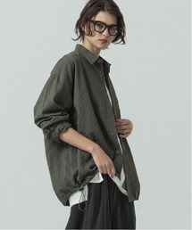 SLICK（スリック）の「【SLICK スリック】Seersucker Gingham Check Drawstring Shirt シアサッカー ギンガムチェック ドロストシャツ レギュラーカラーシャツ（シャツ/ブラウス）」