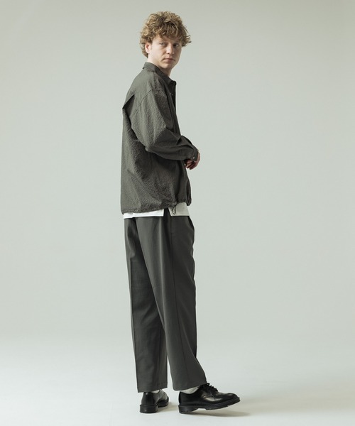 SLICK(スリック)の「【SLICK/スリック】Seersucker Gingham Check Drawstring Shirt/シアサッカー ギンガムチェック ドロストシャツ/レギュラーカラーシャツ(シャツ/ブラウス・メンズ・ブラック/ライトグレー/スミクロ・1/2/3)」の22枚目の写真