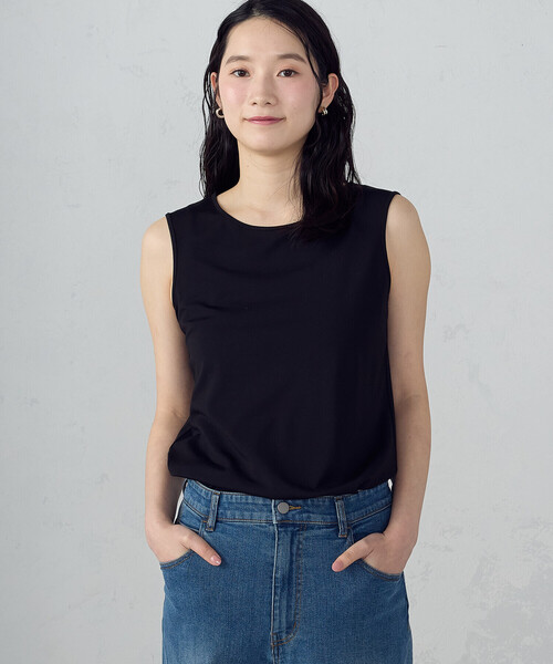 COMME CA ISM(コムサイズム)の「ベーシック タンクトップ(タンクトップ・レディース・ブラック/ホワイト・LARGE/MEDIUM)」の2枚目の写真