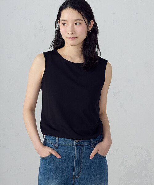 COMME CA ISM(コムサイズム)の「ベーシック タンクトップ(タンクトップ・レディース・ブラック/ホワイト・LARGE/MEDIUM)」の7枚目の写真