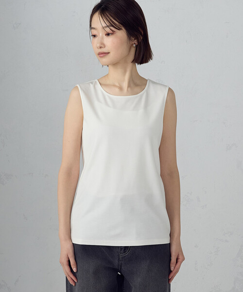 COMME CA ISM(コムサイズム)の「ベーシック タンクトップ(タンクトップ・レディース・ブラック/ホワイト・LARGE/MEDIUM)」の9枚目の写真