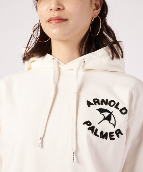 Arnold Palmer（アーノルドパーマー）の「AIR FLEX シェア スウェット 半袖フーディ（パーカー・レディース・ネイビー/オフホワイト/杢グレー・XS/S/M/L/LL）」の18枚目の写真