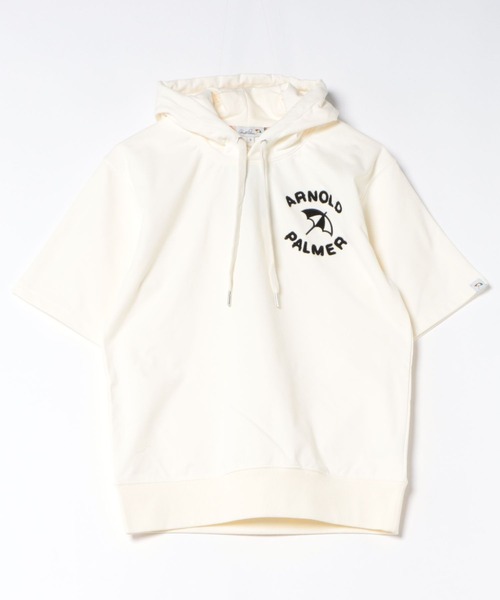 Arnold Palmer（アーノルドパーマー）の「AIR FLEX シェア スウェット 半袖フーディ（パーカー・レディース・ネイビー/オフホワイト/杢グレー・XS/S/M/L/LL）」の21枚目の写真