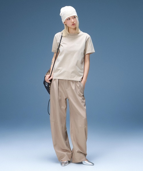 X-girl（エックスガール）の「FACE LABEL KNAPSACK（バックパック/リュック・レディース・ブラック/ベージュ/カモフラージュ・ONE SIZE）」の7枚目の写真