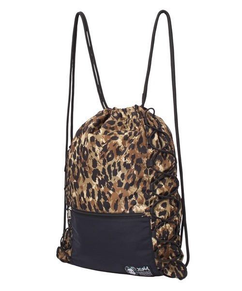 X-girl（エックスガール）の「FACE LABEL KNAPSACK（バックパック/リュック・レディース・ブラック/ベージュ/カモフラージュ・ONE SIZE）」の9枚目の写真