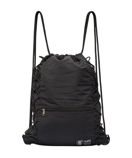 X-girl（エックスガール）の「FACE LABEL KNAPSACK（バックパック/リュック・レディース・ブラック/ベージュ/カモフラージュ・ONE SIZE）」の10枚目の写真