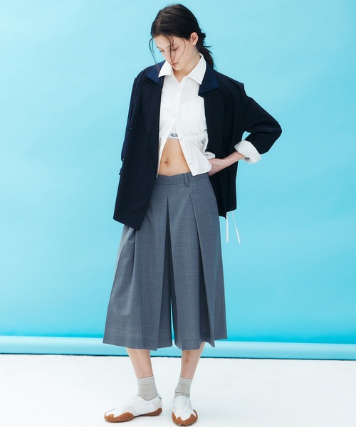 LE CIEL BLEU（ルシェルブルー）の「プリーツハーフパンツ / Pleated Half Pants（その他パンツ・レディース・グレー/マルチ/ブラック・34/36/38）」の7枚目の写真