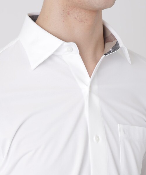 BLACK LABEL CRESTBRIDGE（ブラックレーベル・クレストブリッジ）の「【一部店舗限定】カネマサプレミアムソリッドジャージーセミワイドカラーシャツ（シャツ/ブラウス・メンズ・ブルー/ホワイト・XL/M/L/S）」の6枚目の写真