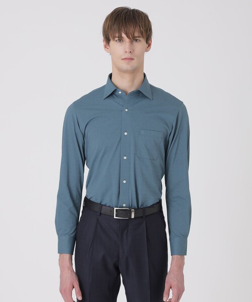 BLACK LABEL CRESTBRIDGE（ブラックレーベル・クレストブリッジ）の「【一部店舗限定】カネマサプレミアムソリッドジャージーセミワイドカラーシャツ（シャツ/ブラウス・メンズ・ブルー/ホワイト・XL/M/L/S）」の10枚目の写真