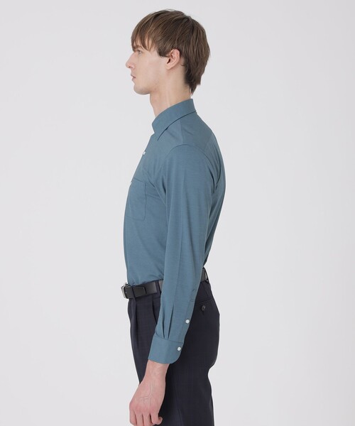 BLACK LABEL CRESTBRIDGE（ブラックレーベル・クレストブリッジ）の「【一部店舗限定】カネマサプレミアムソリッドジャージーセミワイドカラーシャツ（シャツ/ブラウス・メンズ・ブルー/ホワイト・XL/M/L/S）」の11枚目の写真