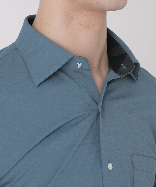 BLACK LABEL CRESTBRIDGE（ブラックレーベル・クレストブリッジ）の「【一部店舗限定】カネマサプレミアムソリッドジャージーセミワイドカラーシャツ（シャツ/ブラウス・メンズ・ブルー/ホワイト・XL/M/L/S）」の13枚目の写真