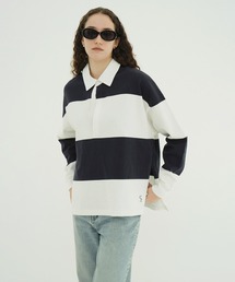 CLANE（クラネ）の「DEEP NECK WIDE RUGBY SHIRTS（Tシャツ/カットソー）」