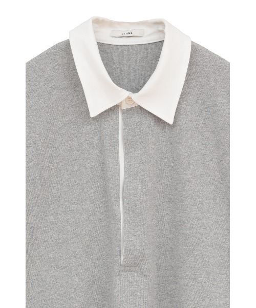 CLANE（クラネ）の「DEEP NECK WIDE RUGBY SHIRTS（Tシャツ/カットソー・レディース・ネイビー/グレー・1/2）」の18枚目の写真