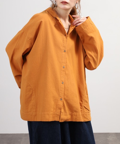 SO（エスオー）の「シャツブラウス 長袖（シャツ/ブラウス・レディース・オレンジ/グレー系その他/オフホワイト・F）」の13枚目の写真