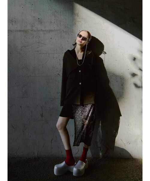 :ETHROF(イーサオブ)の「MULTIWAY LACE JACKET SET(その他アウター・レディース・ブラック・MEDIUM)」の3枚目の写真