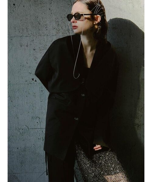 :ETHROF(イーサオブ)の「MULTIWAY LACE JACKET SET(その他アウター・レディース・ブラック・MEDIUM)」の1枚目の写真