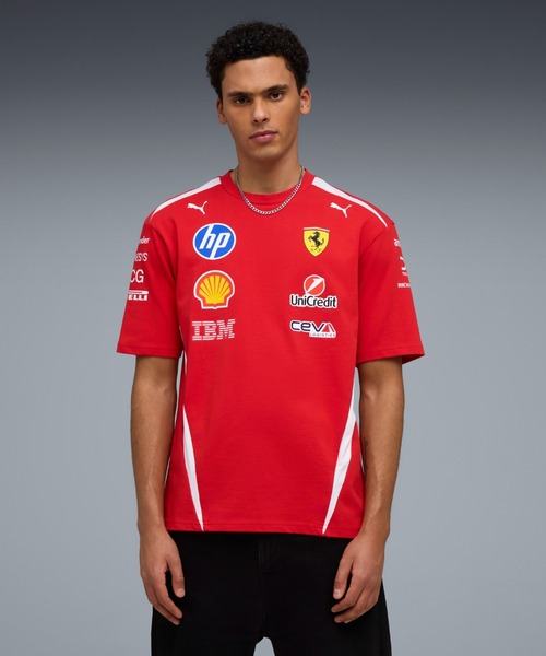 PUMA(プーマ)の「PUMA プーマ ユニセックス フェラーリ レプリカ ドライバーズ 半袖 Tシャツ(Tシャツ/カットソー・メンズ・レッド・X-SMALL/X-LARGE/LARGE/MEDIUM/SMALL)」の1枚目の写真