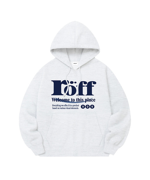 RANDOMOFF(ランダムオフ)の「ROEFF TYPE PLAY OVER FIT HOODIE (5color)(パーカー・レディース・ネイビー/チャコールグレー/ホワイト/ライトグレー/ブラック・LARGE/MEDIUM/X-LARGE/SMALL)」の4枚目の写真