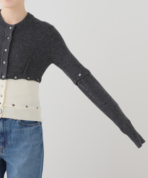 FRAMeWORK（フレームワーク）の「KAYLE WOOL DETACHABLE CARDIGAN（カーディガン/ボレロ・レディース・チャコールグレー・FREE）」の5枚目の写真