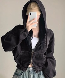 core core（コアコア）の「オーバーサイズデニムフードブルゾン（ブルゾン）」