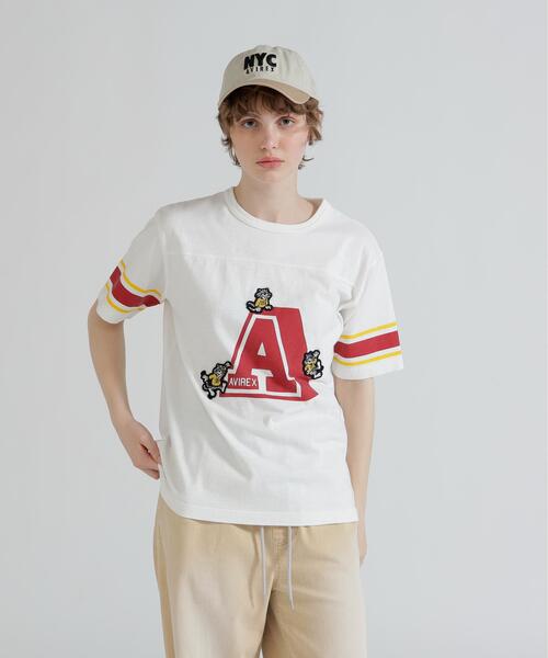 AVIREX(アヴィレックス)の「NUMBERING TOM CAT T-SHIRT(Tシャツ/カットソー・レディース・チャコールグレー/パープル/ホワイト・F)」の20枚目の写真