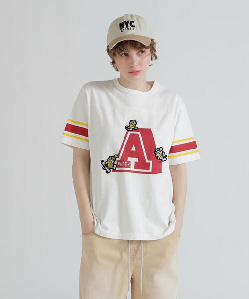 AVIREX(アヴィレックス)の「NUMBERING TOM CAT T-SHIRT(Tシャツ/カットソー・レディース・チャコールグレー/パープル/ホワイト・F)」の21枚目の写真