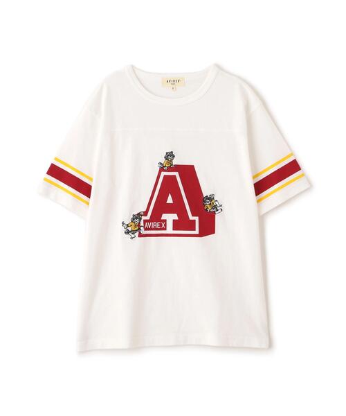 AVIREX(アヴィレックス)の「NUMBERING TOM CAT T-SHIRT(Tシャツ/カットソー・レディース・チャコールグレー/パープル/ホワイト・F)」の13枚目の写真