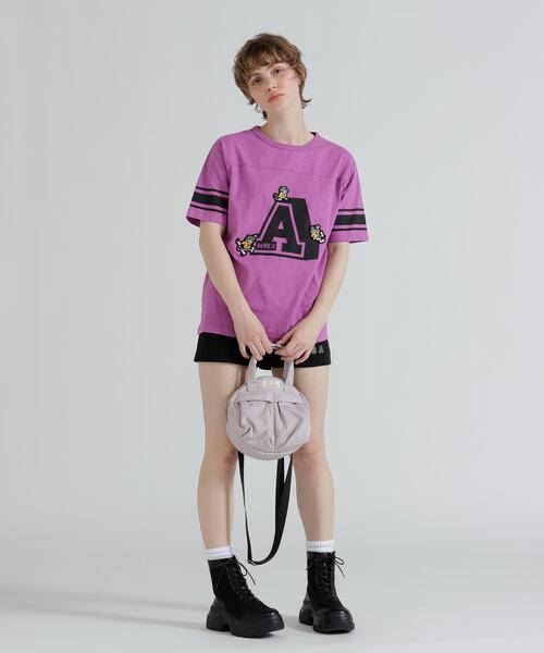 AVIREX(アヴィレックス)の「NUMBERING TOM CAT T-SHIRT(Tシャツ/カットソー・レディース・チャコールグレー/パープル/ホワイト・F)」の16枚目の写真