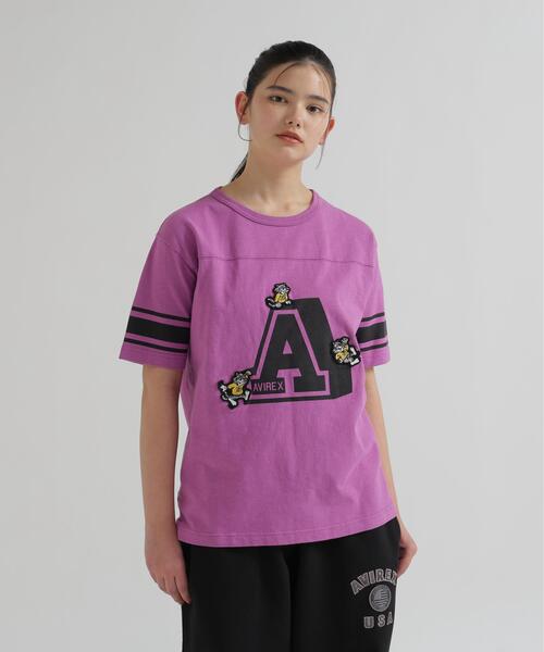 AVIREX(アヴィレックス)の「NUMBERING TOM CAT T-SHIRT(Tシャツ/カットソー・レディース・チャコールグレー/パープル/ホワイト・F)」の17枚目の写真