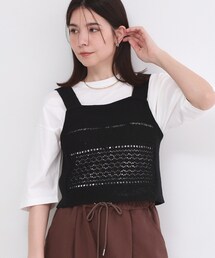 OPAQUE.CLIP | テープヤーンビスチェニット【洗濯機OK/抗ピル】(ニット/セーター)